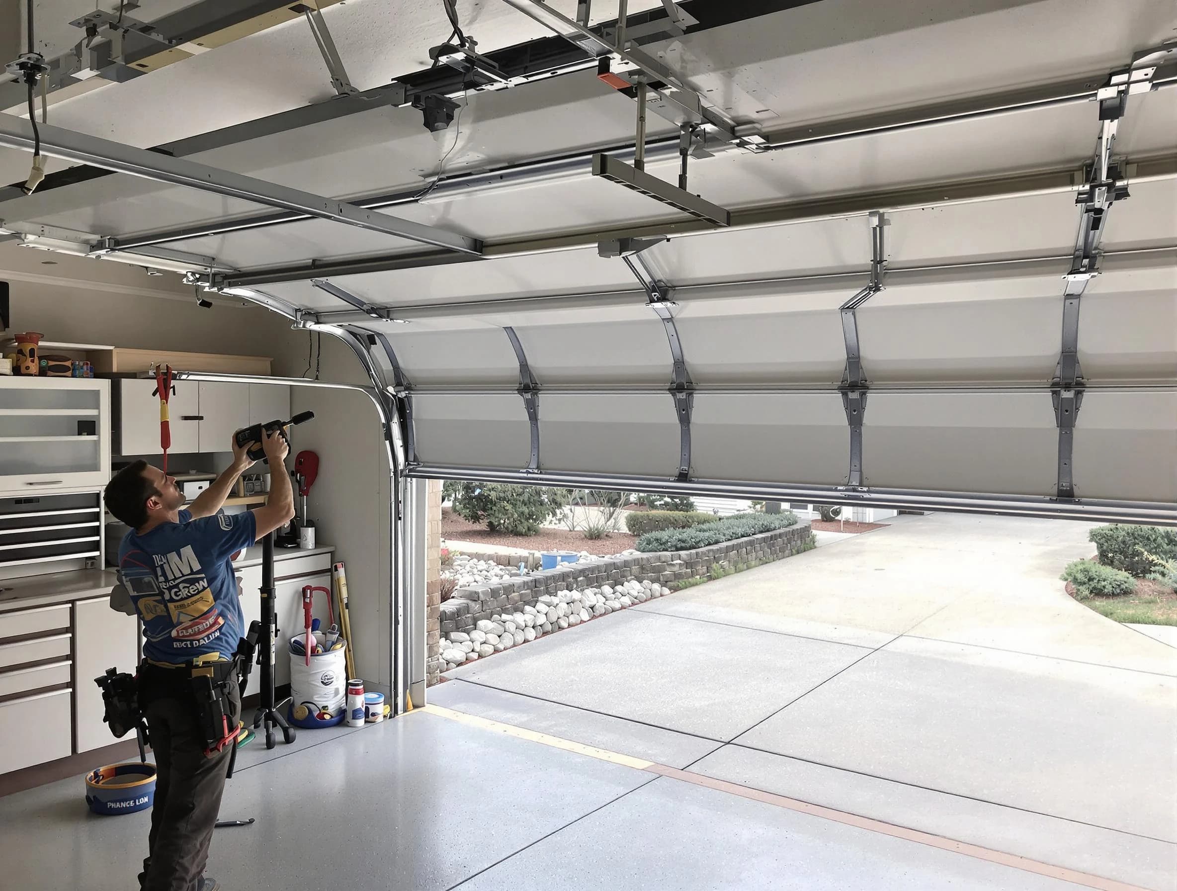 Garage door track repair service by Castle Pines Garage Door Repair in Castle Pines