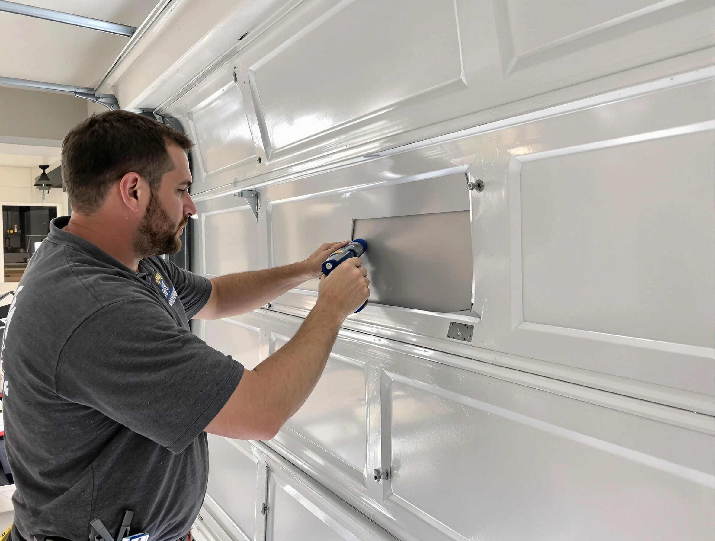 Garage door panel repair by Castle Pines Garage Door Repair in Castle Pines