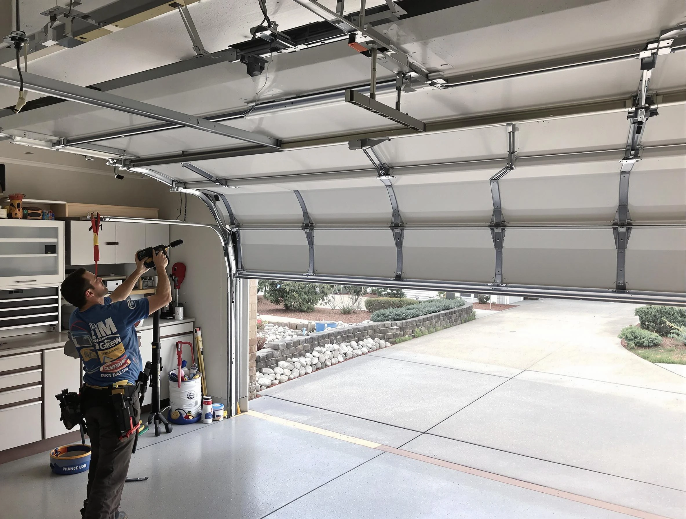 Garage door track repair service by Castle Pines Garage Door Repair in Castle Pines